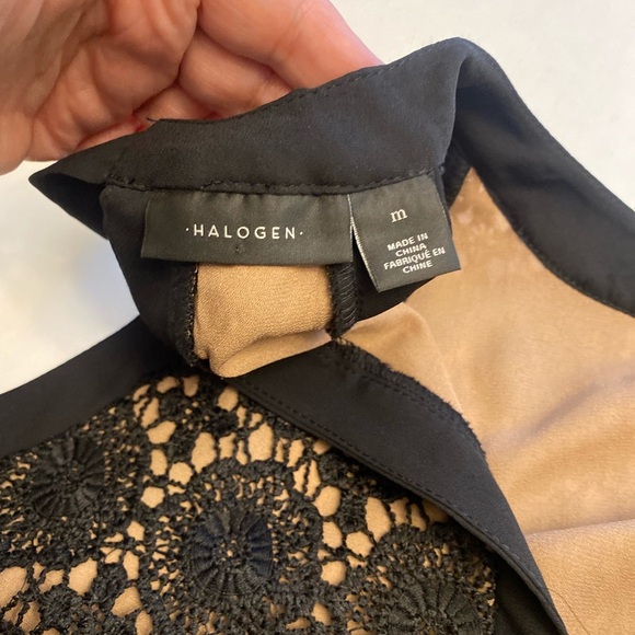 Halogen Black Sleeveless Lace Blouse - Picture 6 of 8